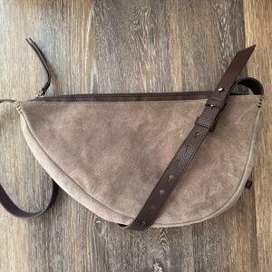 Brown the sak Suedeand Leather Ladies Crossbody Bag
